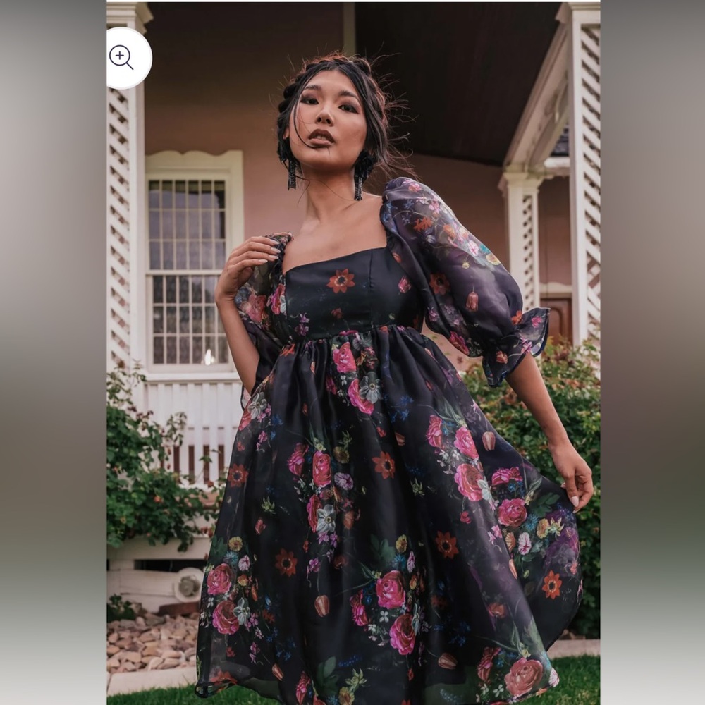 JessaKae Polly Dress Midnight Floral - Picture 3 of 6